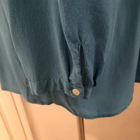 Joie 100% Silk Slate Blue Peasant Tunic - Picture 4 of 7